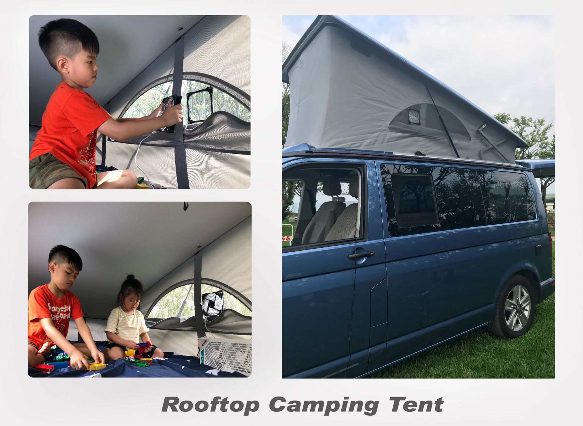 VW カリフォルニアの屋上キャンプテント